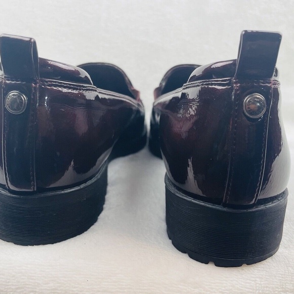 Anne Klein Sport Believer Faux Patent Leather Maroon Loafer Women Size 10M - Picture 5 of 8